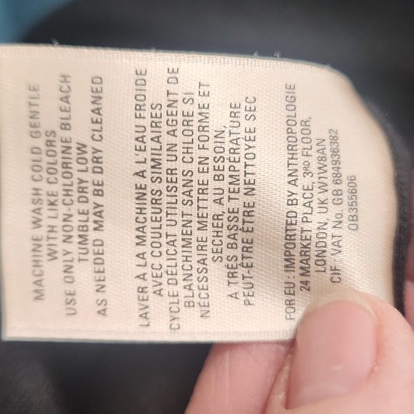 Maeve Anthropologie Splitshade Teal Blue Black Knit Color Block Dress - Picture 9 of 9